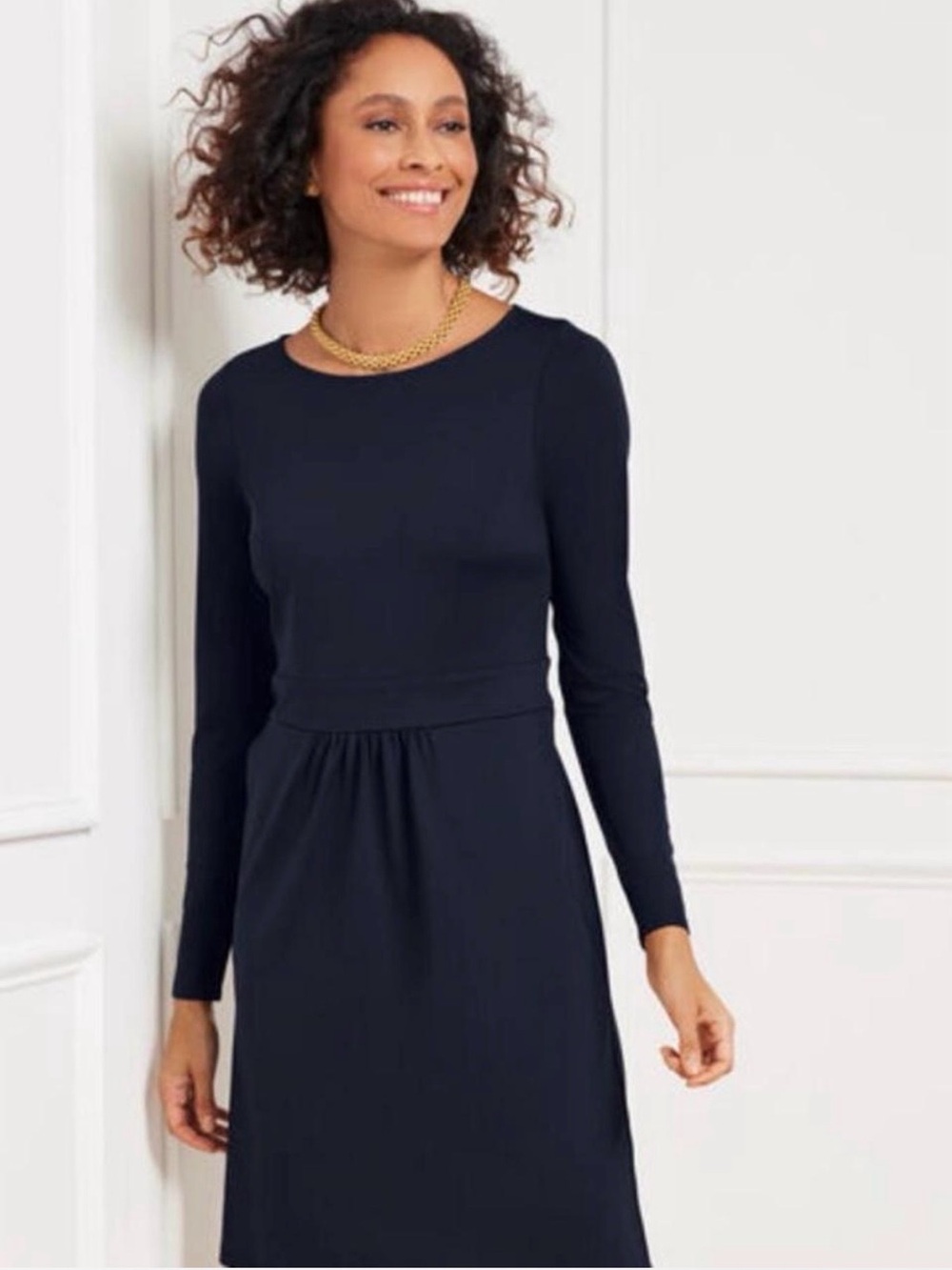 Talbots Navy Long-Sleeve Crewneck Xl